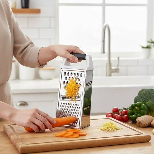 Ralador e Fatiador 3 em 1 Aço Inox 24,5x11,2cm Echo