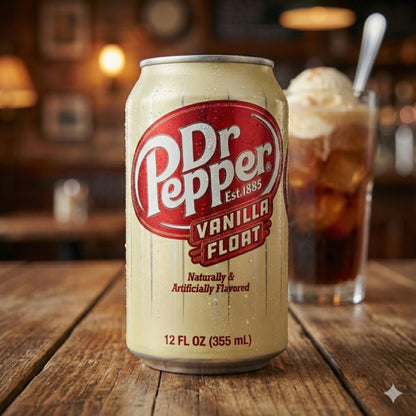 Refrigerante Dr Pepper Vanilla Float 355ml Importado EUA