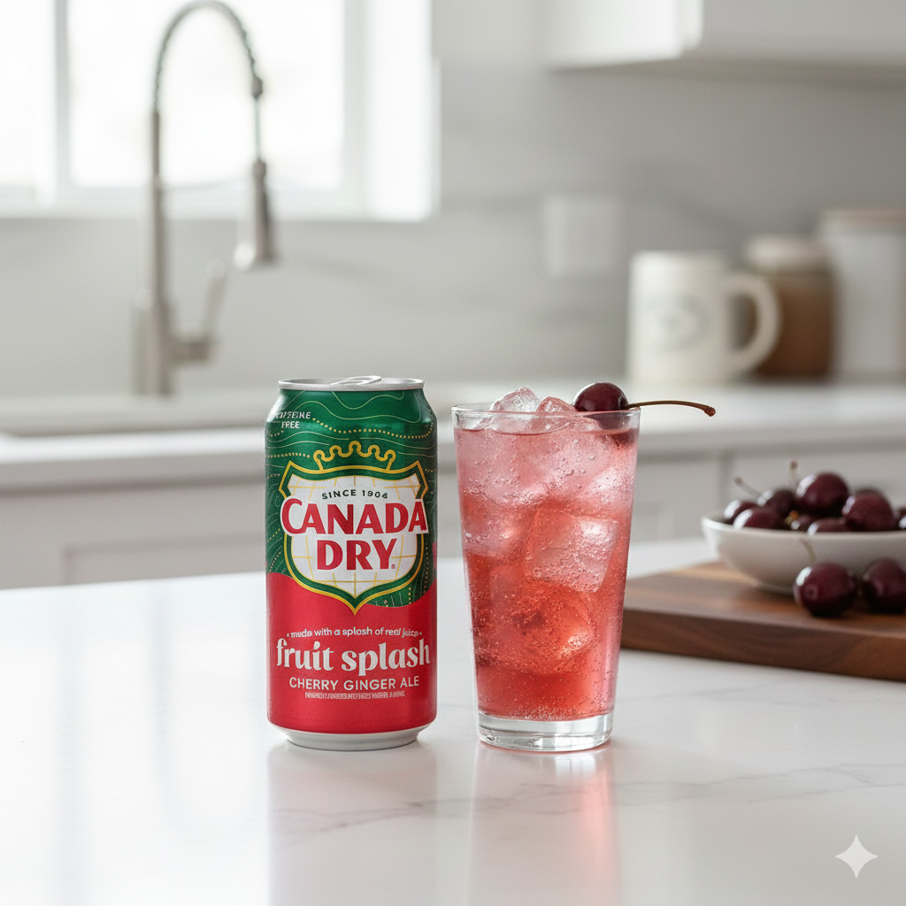 Refrigerante Fruit Splash Cherry Ginger Ale 355ml Canada Dry