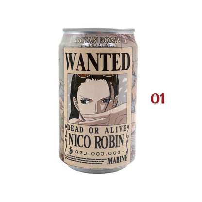 Refrigerante Ocean Bomb One Piece Sabor Uva Branca 330ml Lata Colecionável