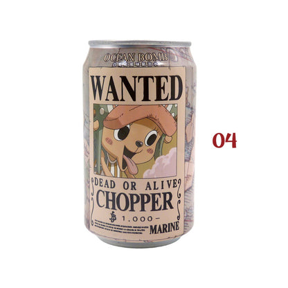 Refrigerante Ocean Bomb One Piece Sabor Uva Branca 330ml Lata Colecionável