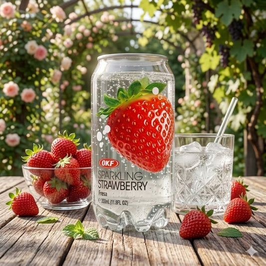 Refrigerante Sparkling Sabor Morango 350ml OKF