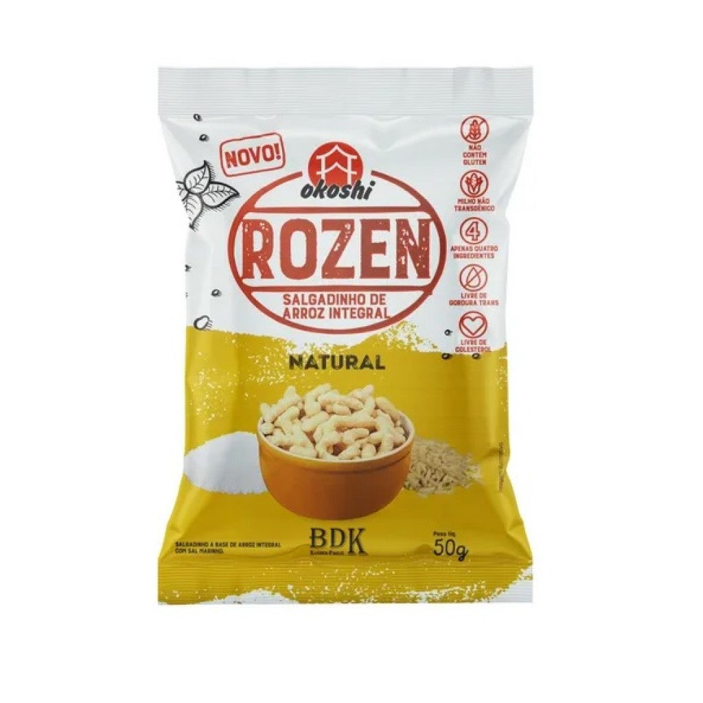 Rozen Salgadinho de Arroz Integral Natural 40g Okoshi