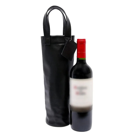SACO TERMICO DE COURO PARA VINHO C/ ALCA PRETO VIZAPI