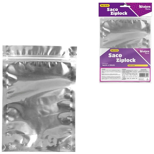 Saco Aluminio Ziplock 14x20cm c/6un