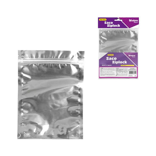 Saco Aluminio Ziplock 16x24cm C/5un