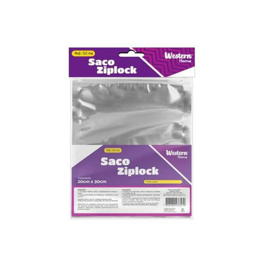 Saco Aluminio Ziplock 20x30cm 3un Western Home