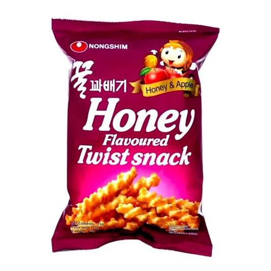 Salgadinho Twist Mel e Maçã Honey Twist Snack 75g Nongshim