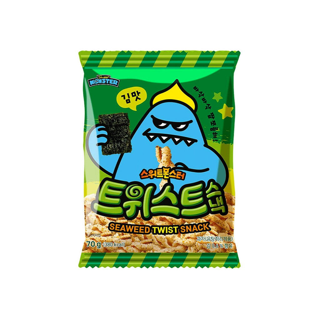 Salgadinho com Alga Marinha Seaweed Twist 70g Sweet Monster