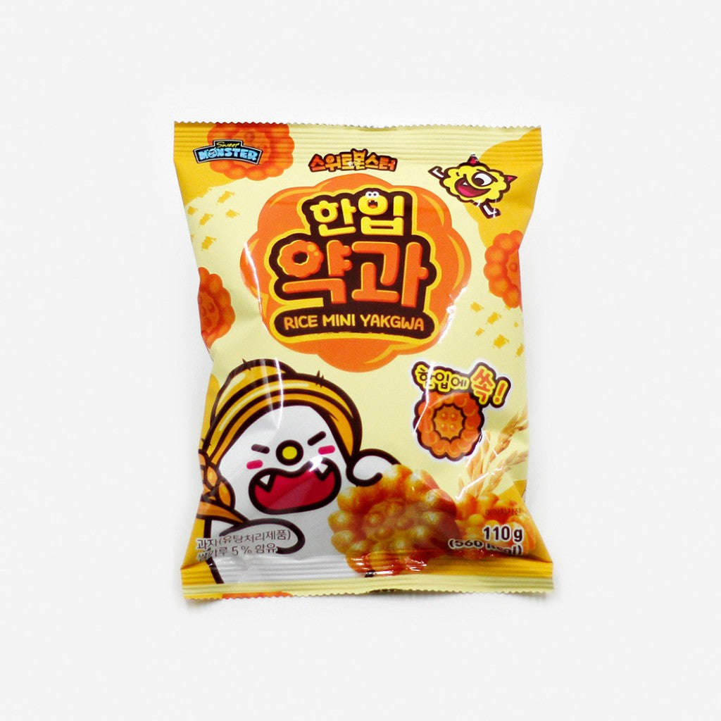 Salgadinho sabor Mel e Canela Rice Mini Yakgwa 110g Sweet Monster
