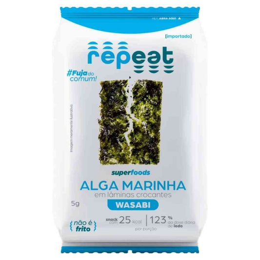 Snack de Alga Marinha Wasabi 5g - Repeat