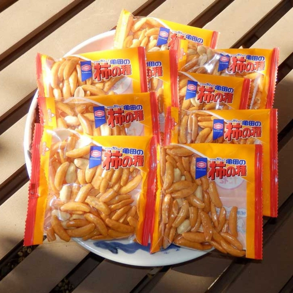 Snack de Arroz e Amendoim Kaki no tane190g Kameda