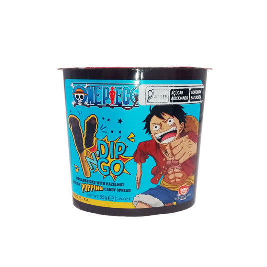 Sticks com Creme de Avela e Cacau com Balinhas Efervescentes ONE Piece 55g Dipn Go