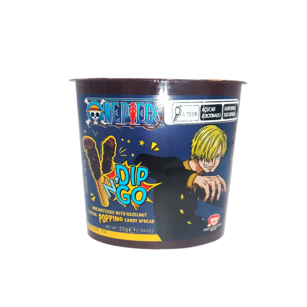 Sticks com Creme de Avela e Cacau com Balinhas Efervescentes ONE Piece 55g Dipn Go
