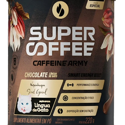 Supercoffee Chocolate Língua de Gato Empório Daruma 220g Suplemento Energético