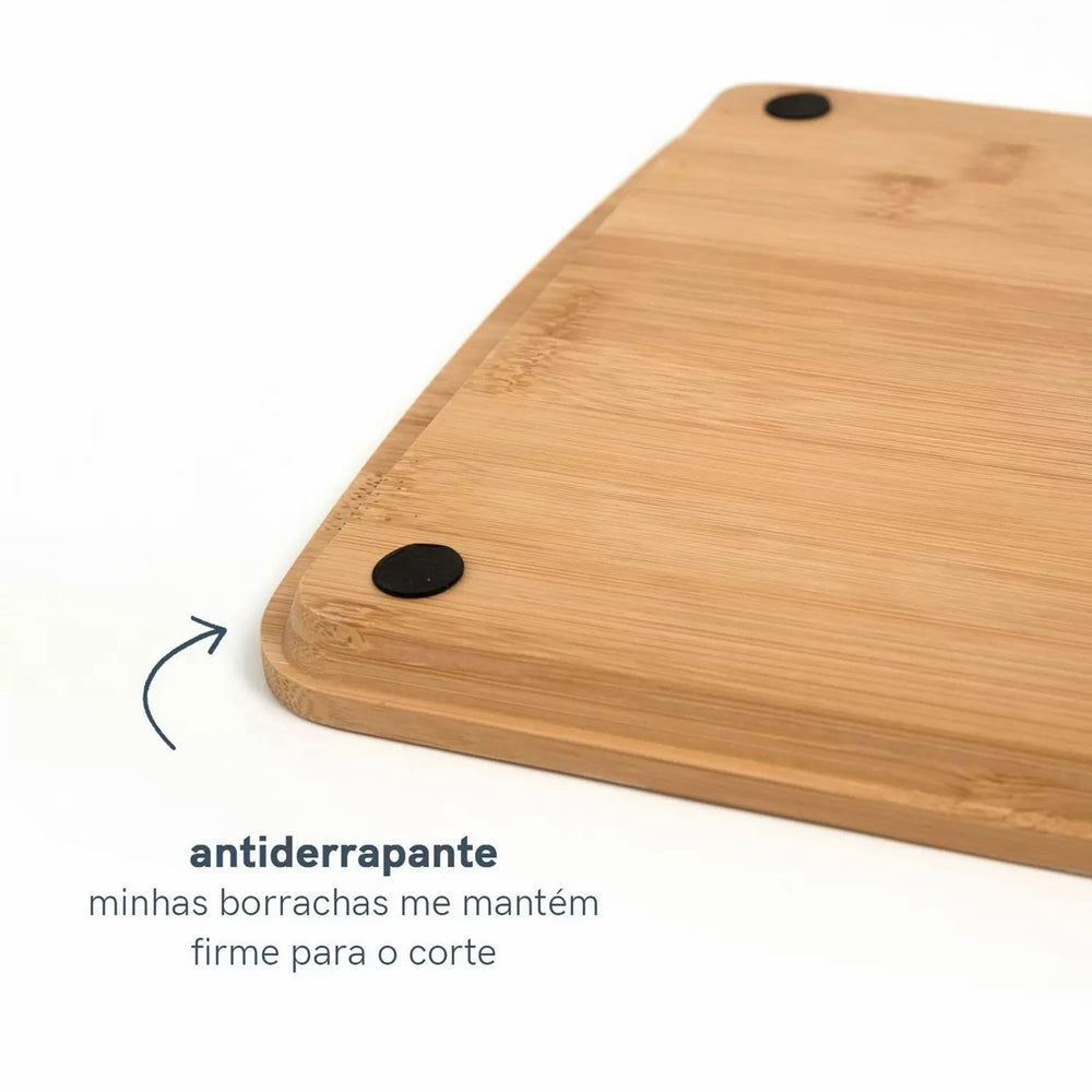 TABUA MIGALHEIRA DE PAO EM BAMBU 36X24CM OIKOS