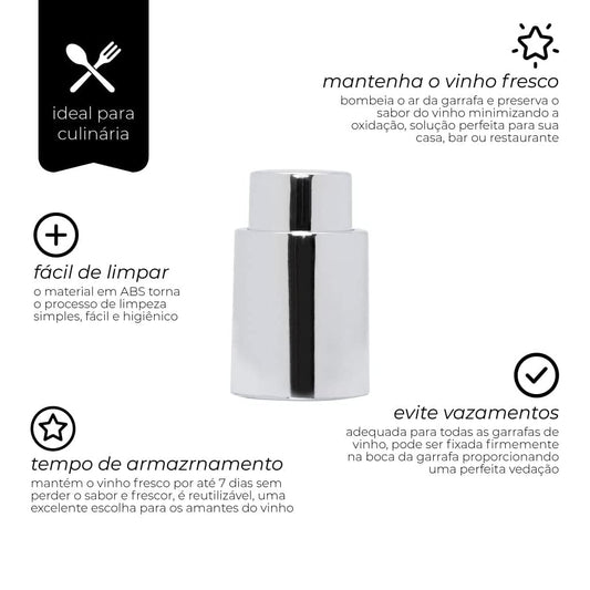 TAMPA PARA VINHO A VACUO MIMO STYLE