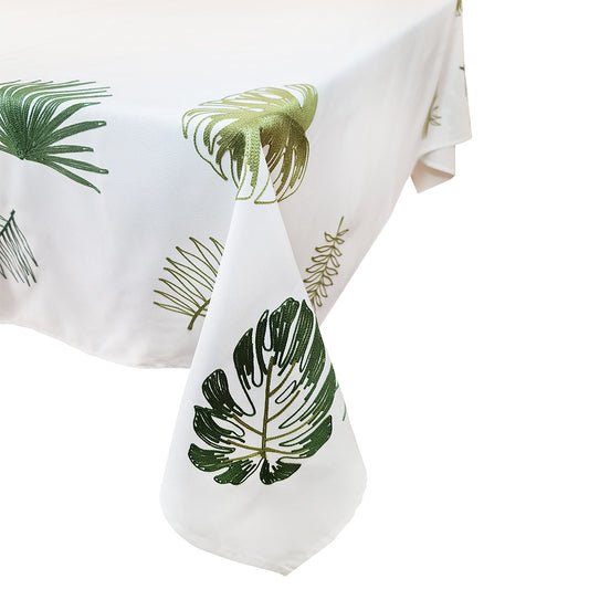 TOALHA DE MESA RETANGULAR MILLE FOGLIO BRANCA RICAMO 1,70X3,20M AUGURI CASA