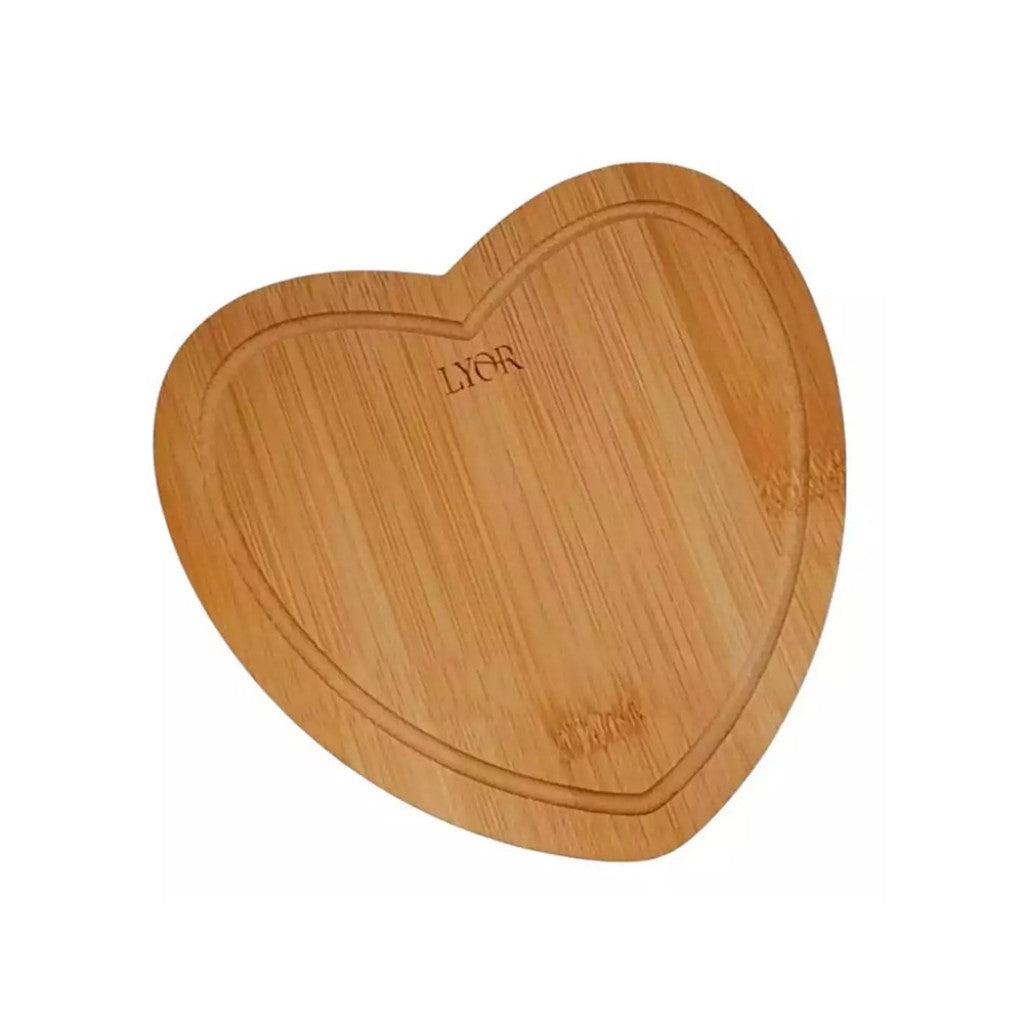 Tábua Coração de Bambu 17x16,5x1cm