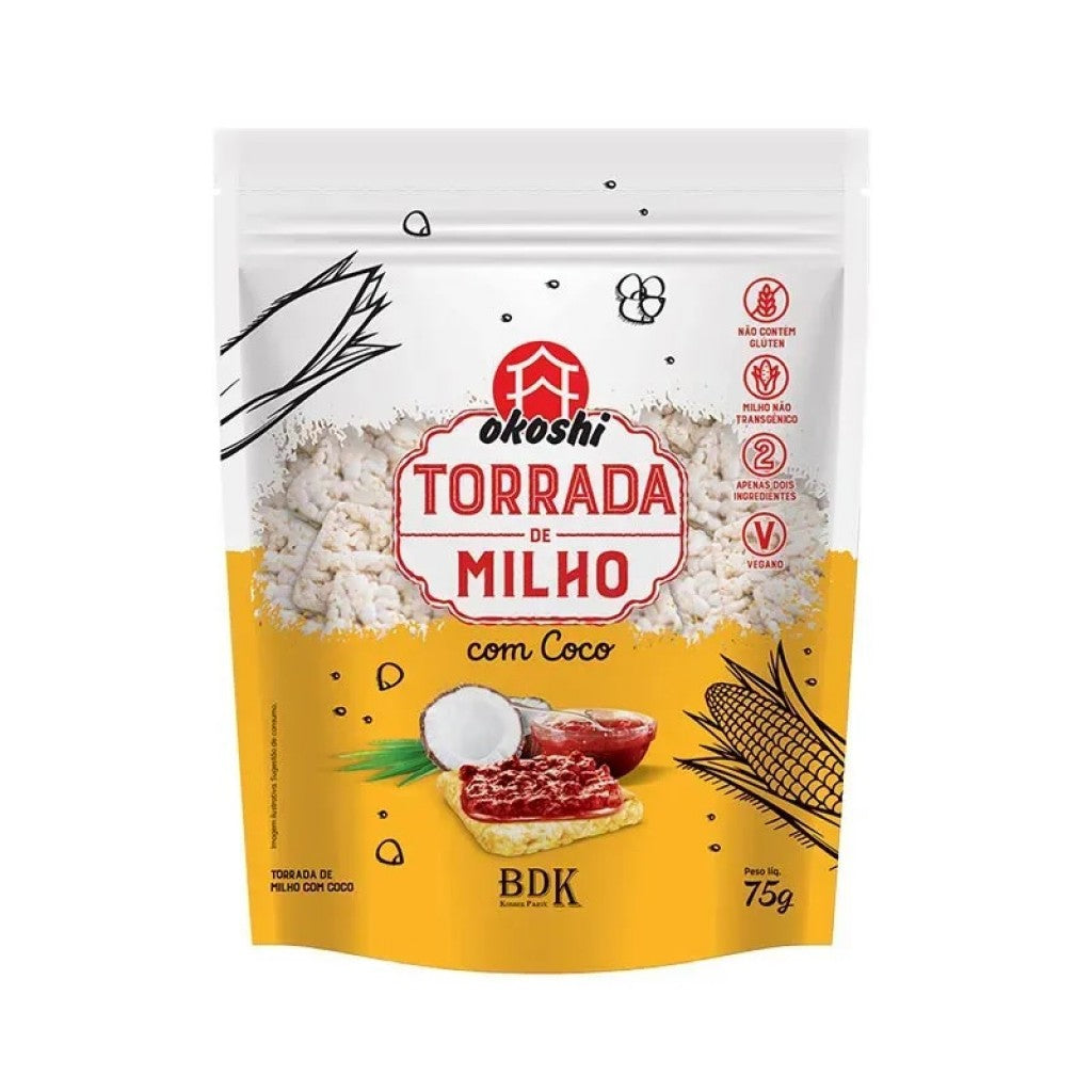 Torrada de Milho com Coco 75g Okoshi