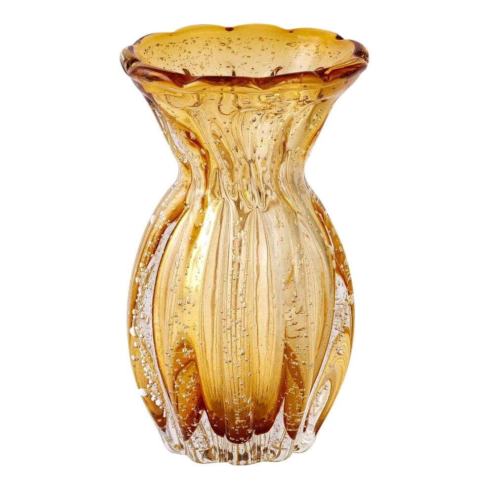 Vaso Decorativo Veneza Murano Ambar 20cm
