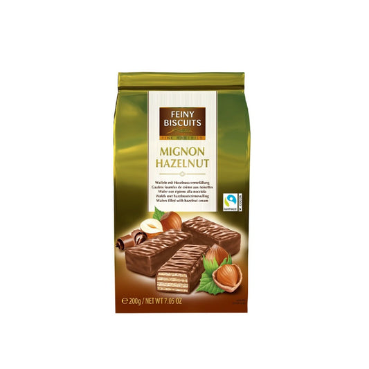Wafer Crocante Recheado com Creme de Avelã 200g Feiny Biscuits