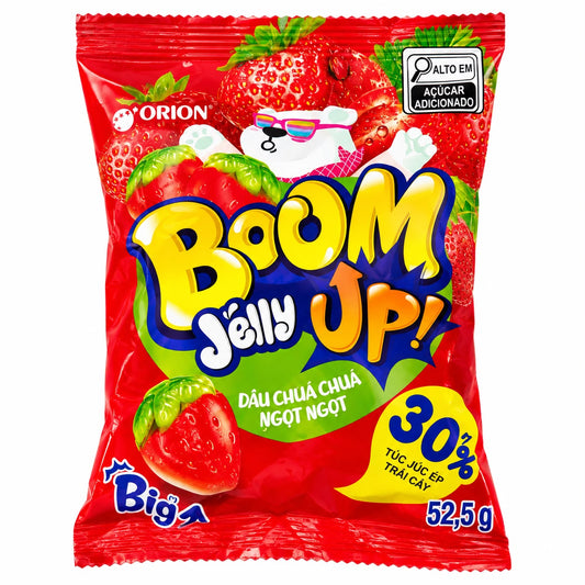 BALA DE GELATINA BOOM JELLY MORANGO 52,5G - ORION