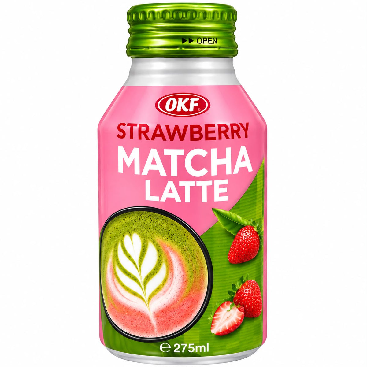 BEBIDA PRONTA COREANA MATCHA LATTE MORANGO 275ML OKF