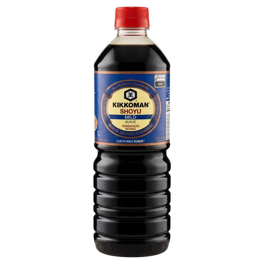 Molho Shoyu Mild Fermentação Natural Suave 1L Kikkoman