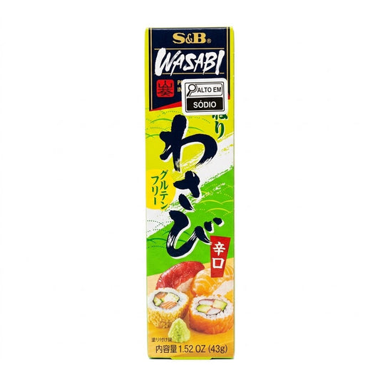Pasta de Raiz Forte Wasabi SB 43g Sem Glúten - Original Japonesa