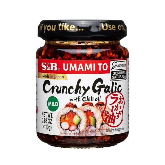 Óleo de Pimenta com Alho crocante Crunchy Garlic 110g S&B