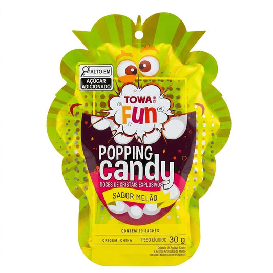 Popping Candy Towa Fun Sabor Melão 30g com 20 Sachês