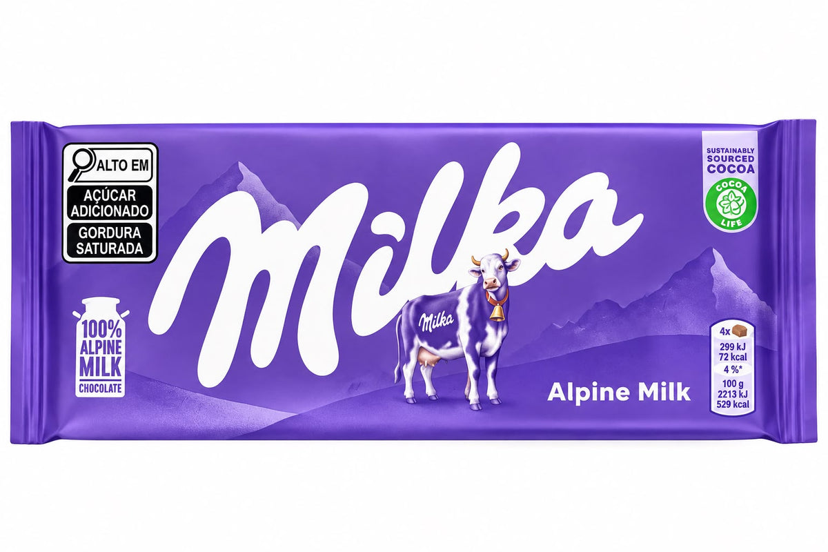 Barra de Chocolate ao Leite 100g Milka