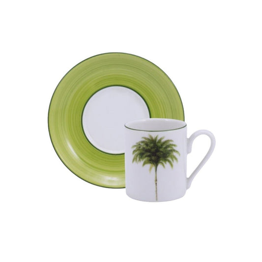 XICARA DE CAFE PORCELANA COM PIRES PALMEIRA 10CM SCHMIDT