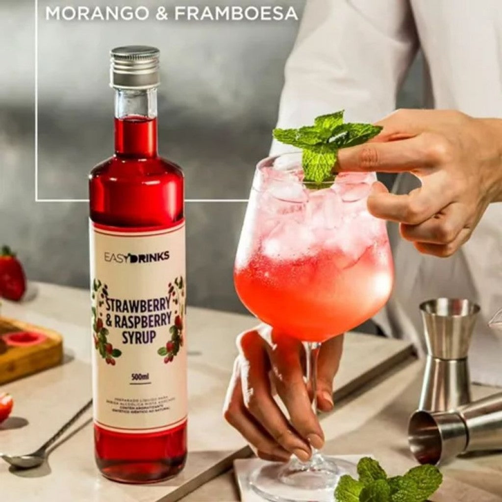 Xarope sabor Morango e Framboesa 500ml Easy Drinks
