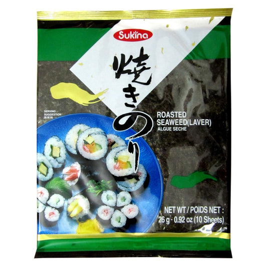 Alga Marinha Nori para Sushi 10 folhas 25g