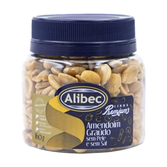 Amendoim Graúdo Sem Pele Sem Sal 160g Alibec