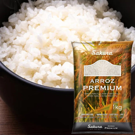 Arroz Oriental Premium Grão Curto 1kg Sakura