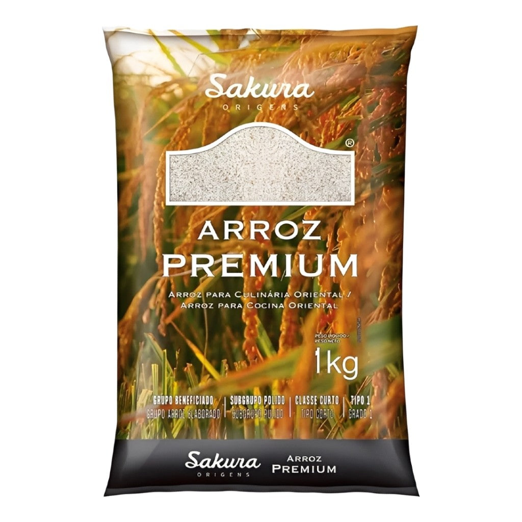 Arroz Oriental Premium Grão Curto 1kg Sakura