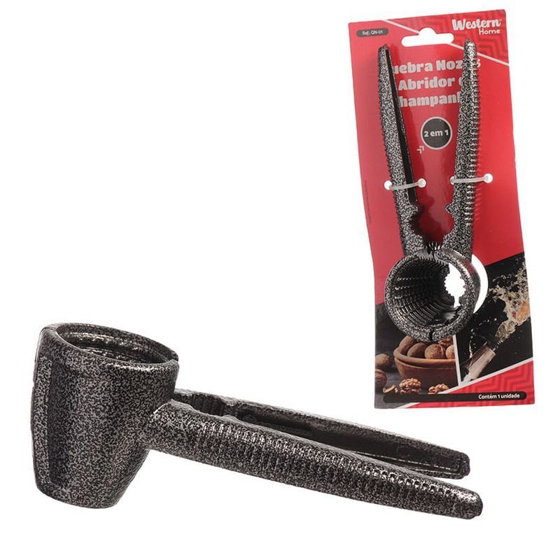 Quebra Nozes e Abridor de Champanhe 18x6x6cm