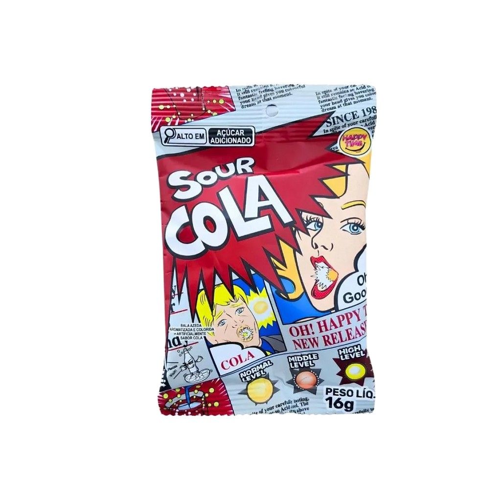 Bala Azeda Sour Cola 16g Happy Time
