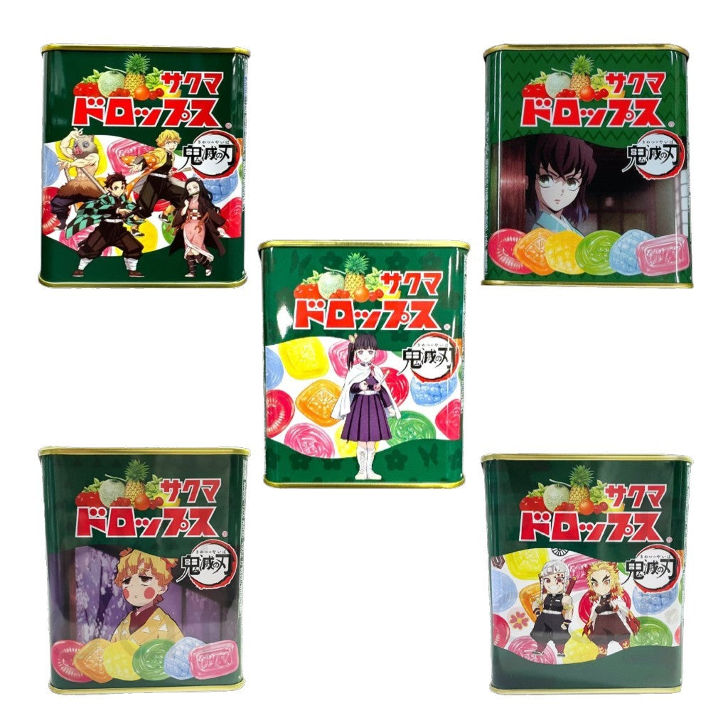 Bala Frutas Sortidas Sakuma Demon Slayer 71g em Lata Colecionável