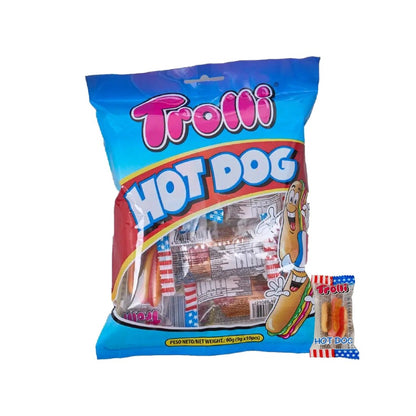 Bala de Gelatina Mini Hot Dog 90g Trolli
