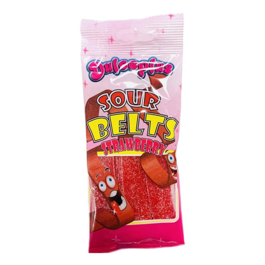 Bala Sour Strawberry Belts 100g Dulceplus