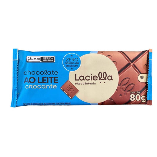 Barra de Chocolate Ao Leite Crocante Zero Açucar 70g