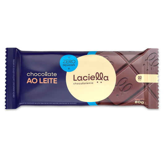 Barra de Chocolate Ao Leite Zero Açucar 80g