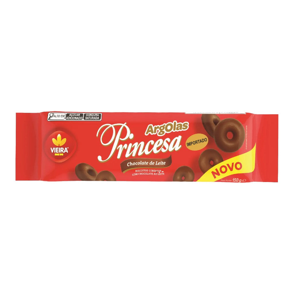 Biscoito Princesa Argolas 150g Vieira VENC 04/09/26