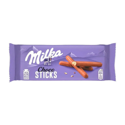 Biscoitos Choco Lila Sticks 112g Milka