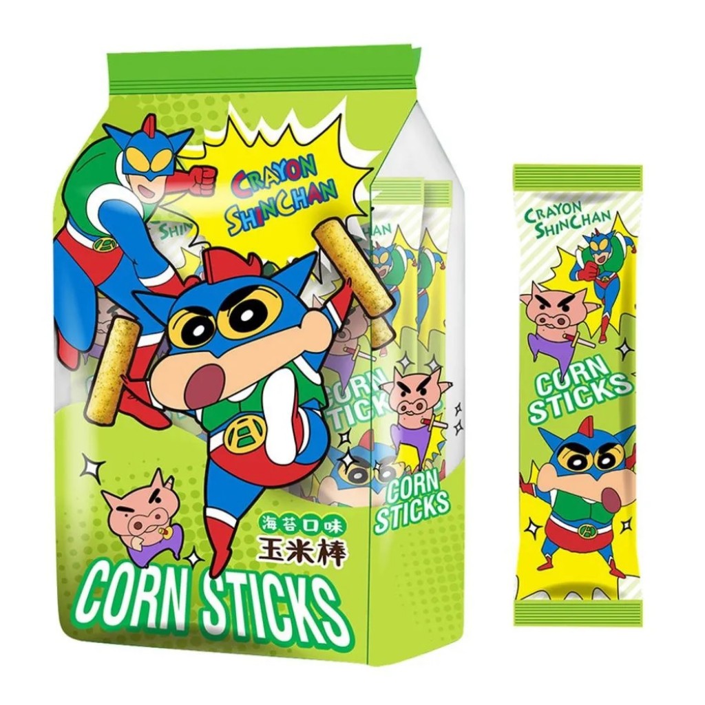 Biscoito de Milho Algas Marinhas com Sticks Crayon Shin Chan 84g Pei Tien