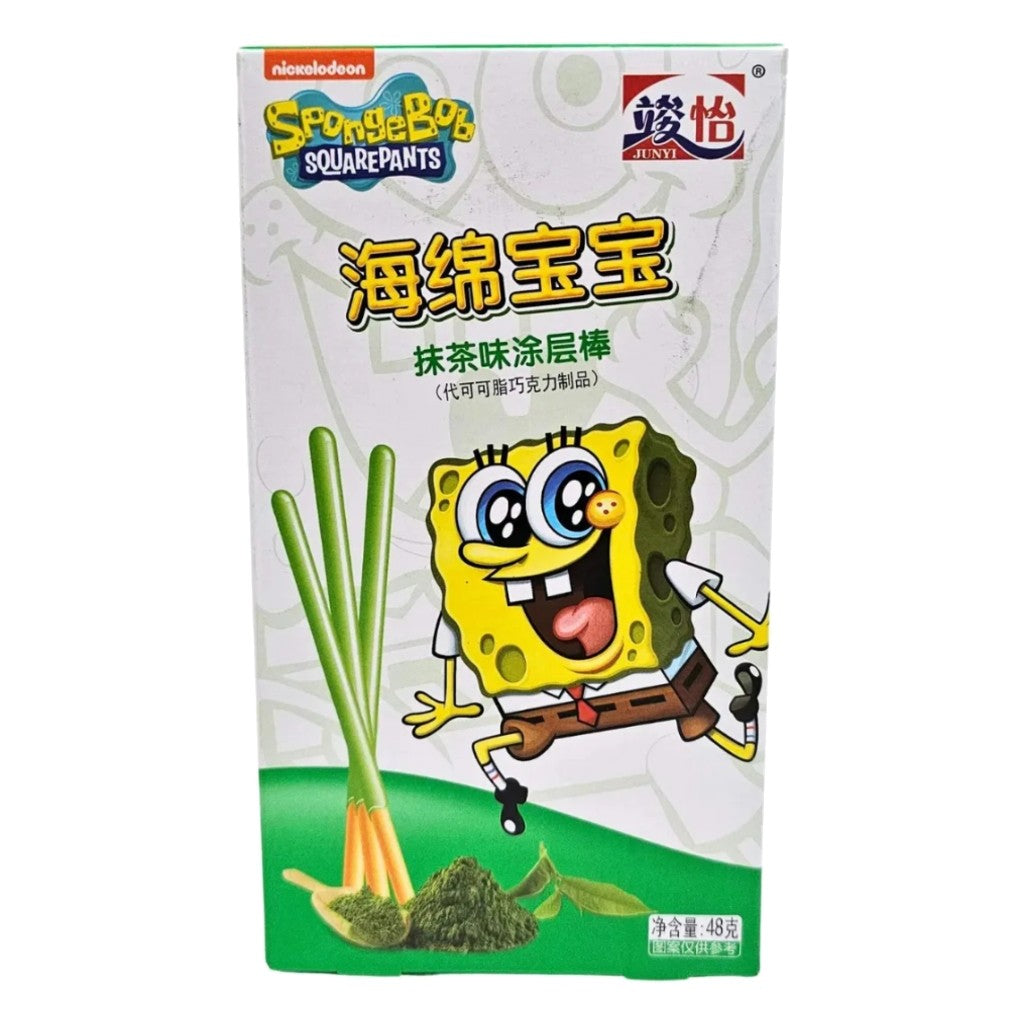 Biscoito Palito Sabor Chá Verde Bob Esponja 48g Junyi